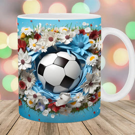 3D-basketboll/fotboll i väggen Kaffemugg
