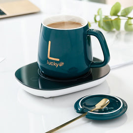 Koppvärmare Kaffemuggset (Mugg, sked, muggvärmare, presentförpackning)