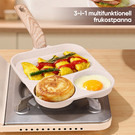 3-i-1 delad omelettpanna