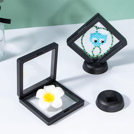 Svart 3D flytande ram