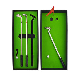 Rolig present Mini Desktop Golfset med 3 pennor