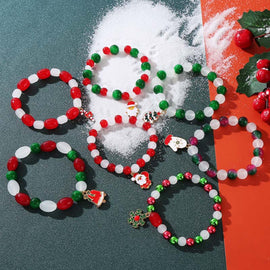 Jularmband med pärlor i kristall