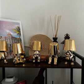 Tänkande Statyett Bordslampa Dekoration