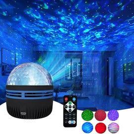 LED havsvåg projektor, RGB färgskiftande nattljus