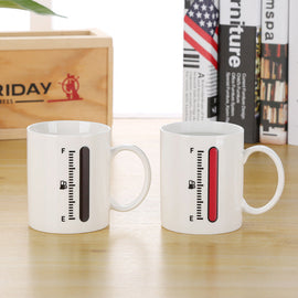 Full bränsleprogrammering magisk värmekänslig färgskiftande kaffemugg i keramik