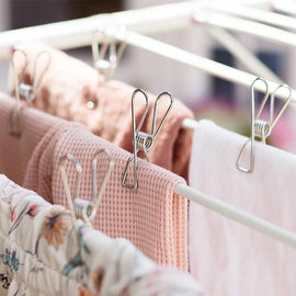 Rostfritt stål trådklämmor för torkning av kläder